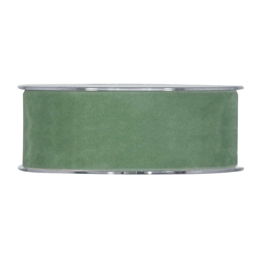 NASTRO MM40X7MT DOUBLE VELVET VERDE COBALTO